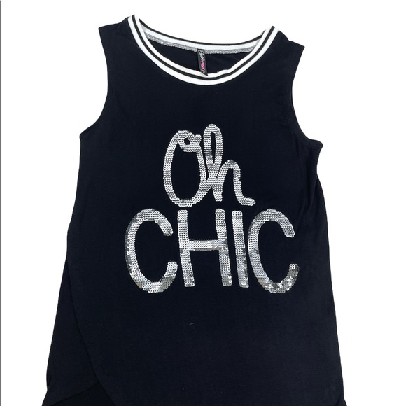 Silver Sequined “Oh Chic” top - Picture 1 of 6
